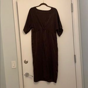 Zara Maroon Midi Dress